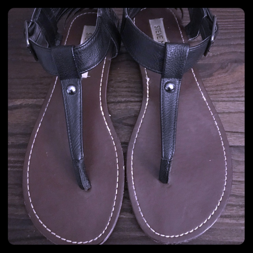 Steve Madden Black Sandals 6.5